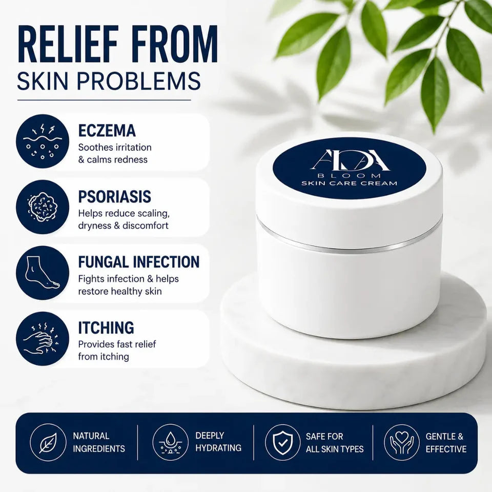 ADA Bloom Skin Relief Cream - For Fungal Infection, Psoriasis, Eczema